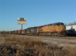 UP 7216 sits at the end of South Yard awaiting a trip to the transload facility